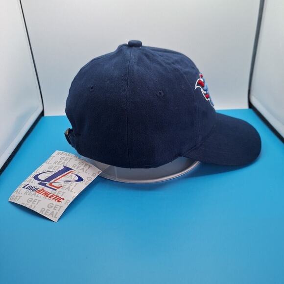 Logo Athletic Tennessee Titans Hat Cap Strapback Navy 100% Cotton NFL - Picture 5 of 8